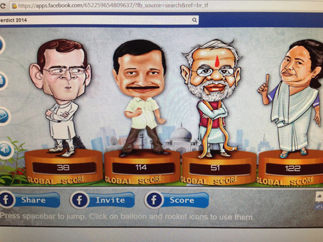 Verdict 2014: Facebook game launch celebrating 2014 Lok Sabha elections